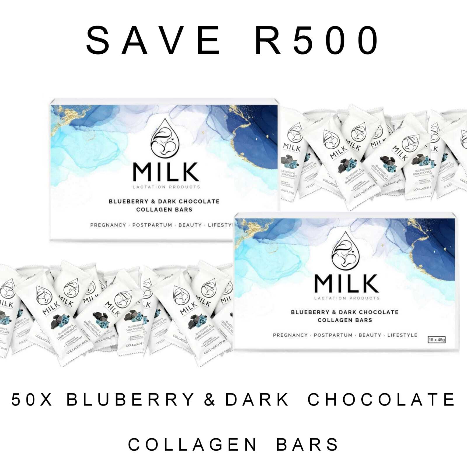 50x Blueberry & Dark Chocolate Collagen Bars