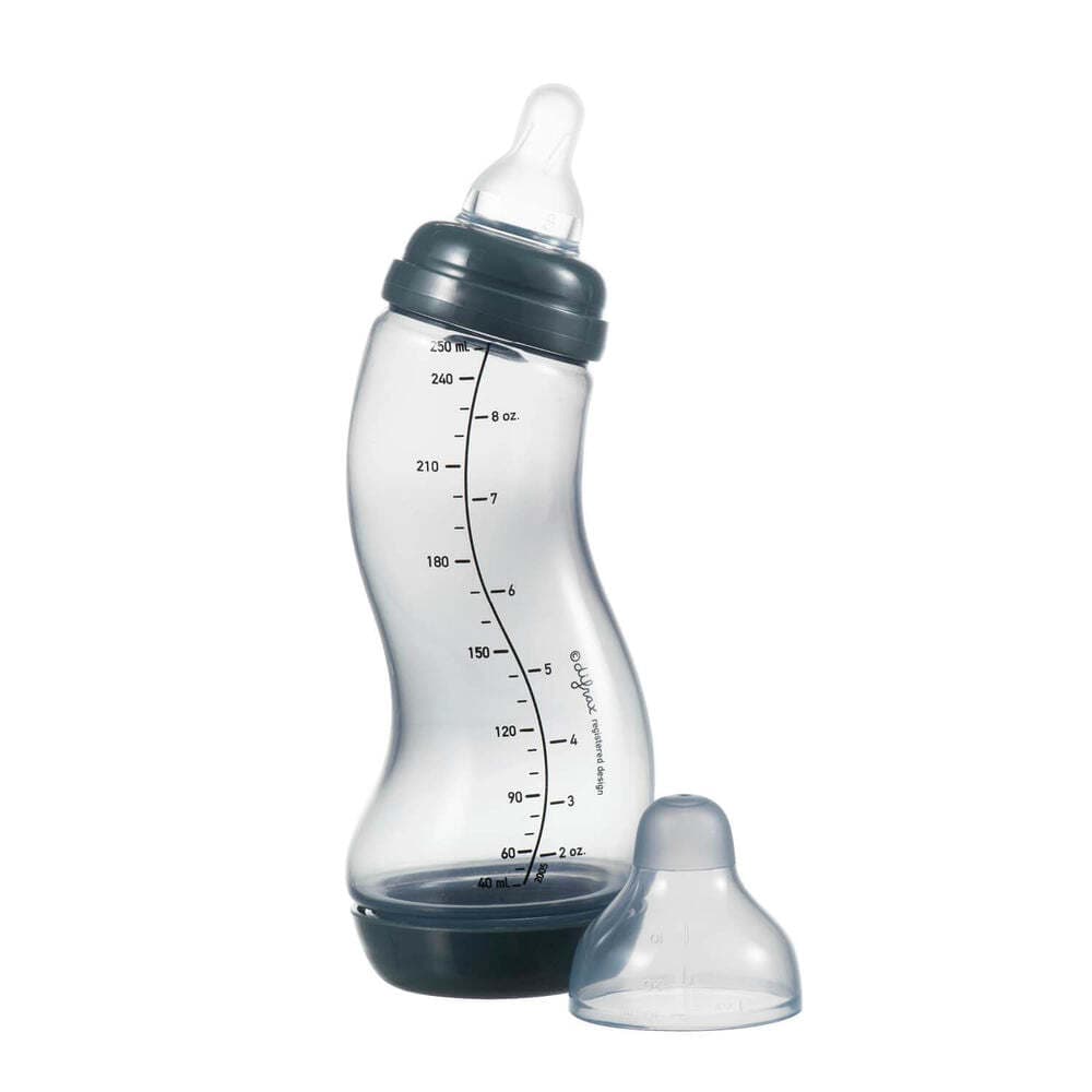 250ml Grey S Shape Natural Anti-colic Bottle